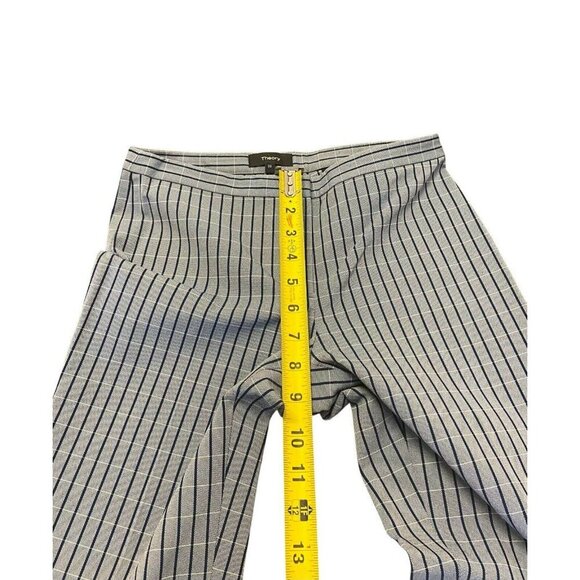 Theory Classic Skinny Pants Blue Midnight Screen Multi Stretch Size 00 - $345 - Picture 7 of 10
